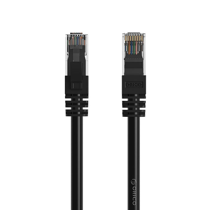 Orico PUG-C6 CAT6 1000Mbps RJ45 Ethernet мрежов кабел Интернет LAN кръгъл 5 м - черен