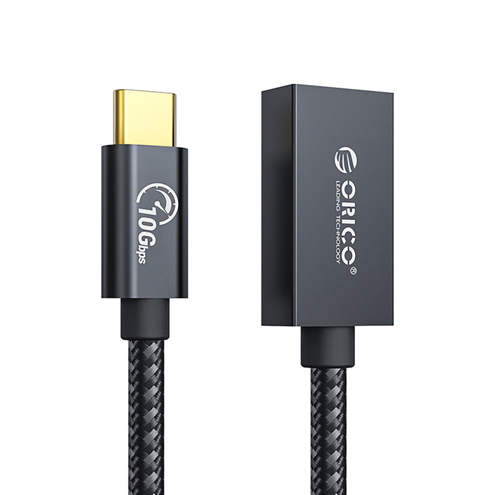 Orico CAF31 USB-C - USB-A 3.1 Gen 2 10Gbps 30cm OTG адаптер - черен