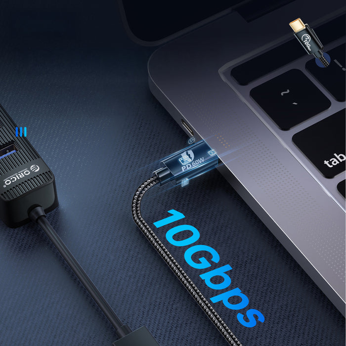 Orico CAF31 USB-C - USB-A 3.1 Gen 2 10Gbps 30cm OTG адаптер - черен