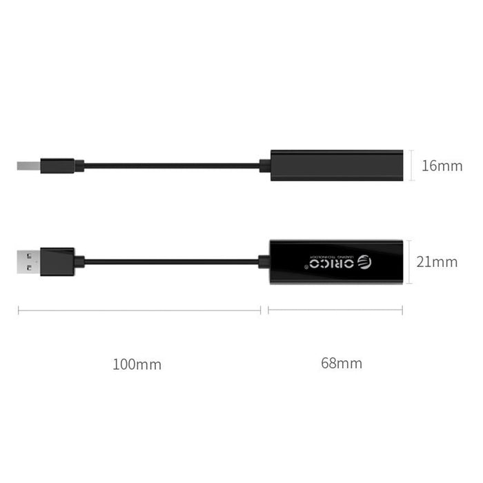 Orico UTJ-U3 1 Gigabit USB-A 3.0 външна мрежова карта - черна