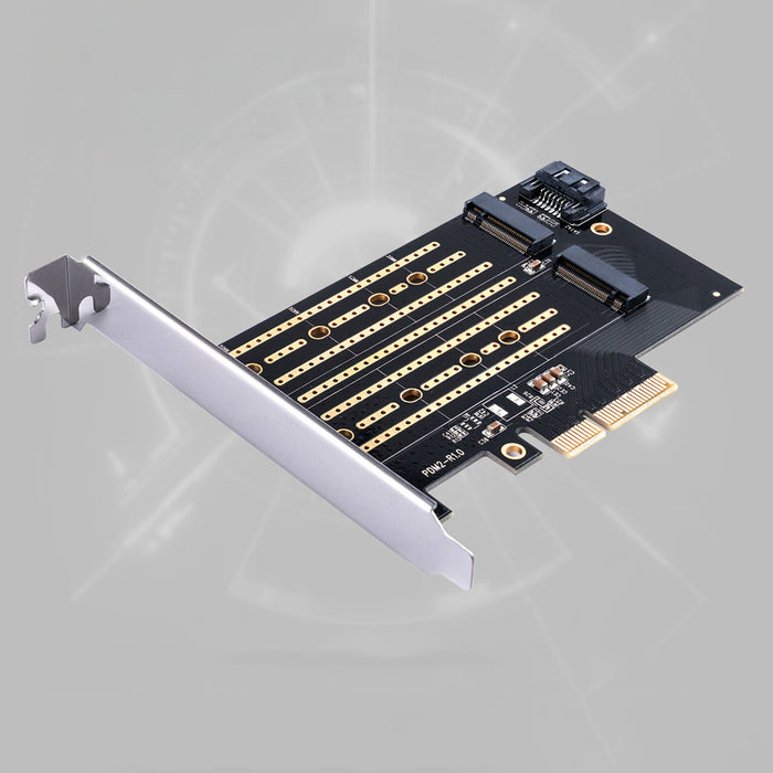 Orico PDM2 PCI-E 3.0 x4 разширителна карта за M.2 NVMe и SATA дискове - черна