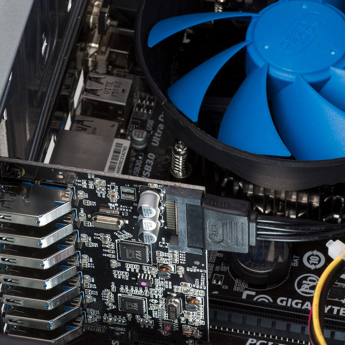 Orico PVU3 PCI-E 7x USB 3.0 разширителна карта за настолен компютър - черна