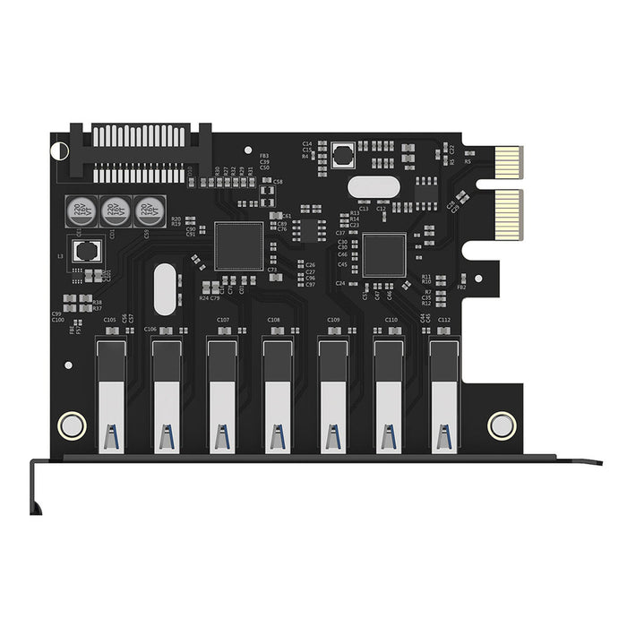 Orico PVU3 PCI-E 7x USB 3.0 разширителна карта за настолен компютър - черна