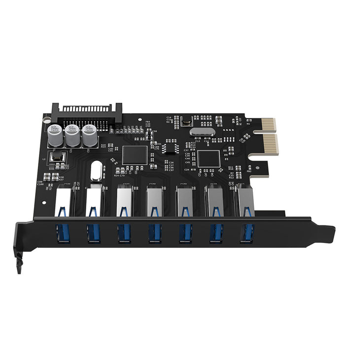 Orico PVU3 PCI-E 7x USB 3.0 разширителна карта за настолен компютър - черна