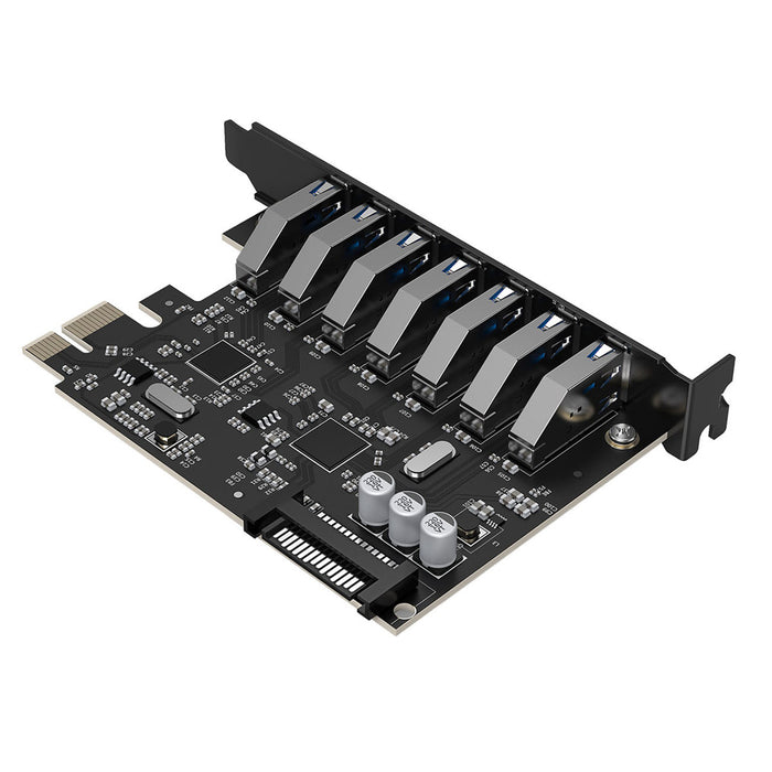 Orico PVU3 PCI-E 7x USB 3.0 разширителна карта за настолен компютър - черна