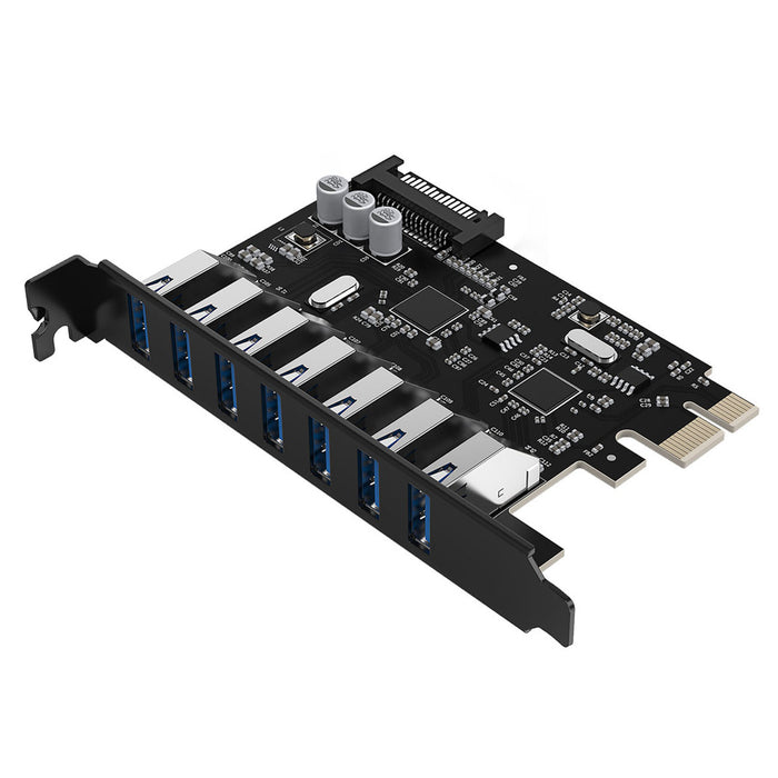 Orico PVU3 PCI-E 7x USB 3.0 разширителна карта за настолен компютър - черна