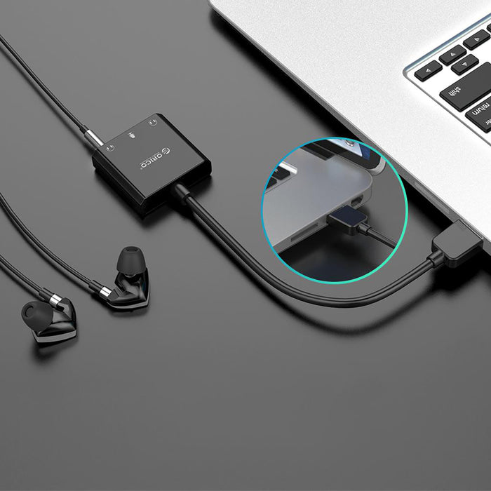 Външна звукова карта Orico SKT3 USB-A - черна