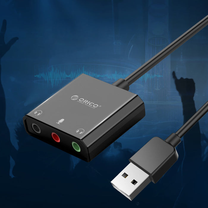 Външна звукова карта Orico SKT3 USB-A - черна