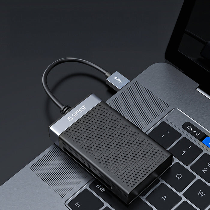 Orico CL4D-A3 USB-A 3.0 SD microSD CF MS 5 Gb/s четец за карти памет - черен и сребрист