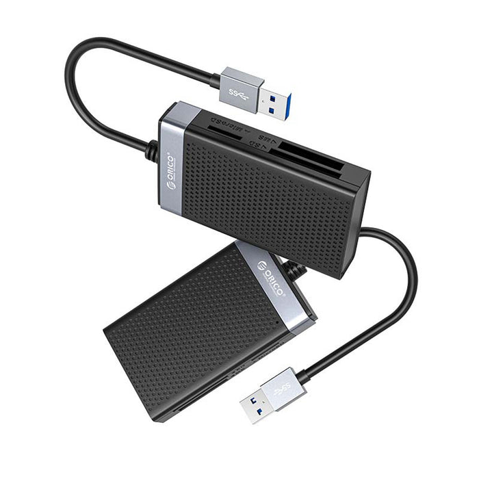 Orico CL4D-A3 USB-A 3.0 SD microSD CF MS 5 Gb/s четец за карти памет - черен и сребрист