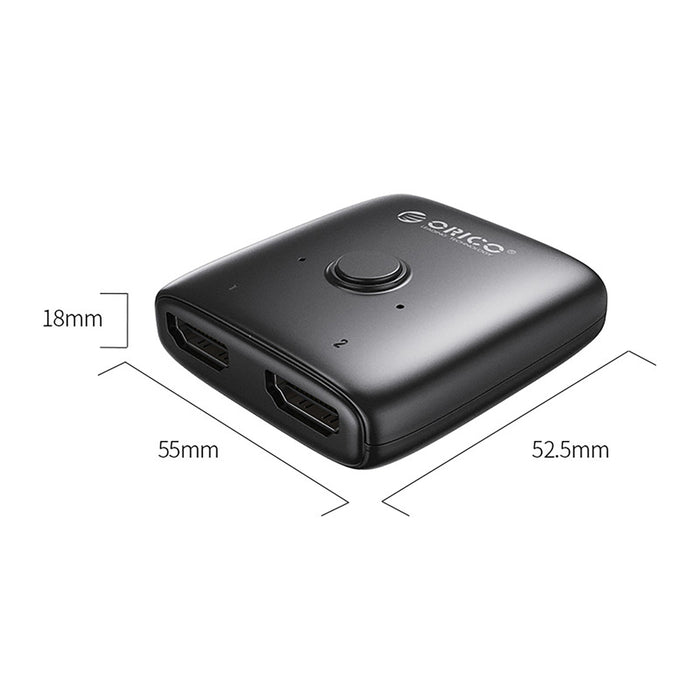 Orico AS2-A1 HDMI адаптер, двупосочен сплитер - черен