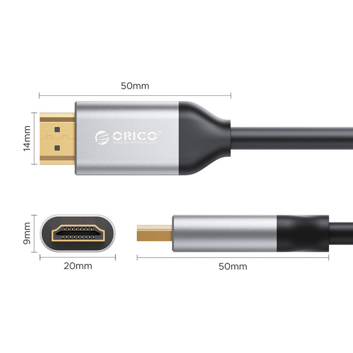 Orico H8Y1 HDMI 2.1 8K 60 Hz HDMI кабел 1 м - черен