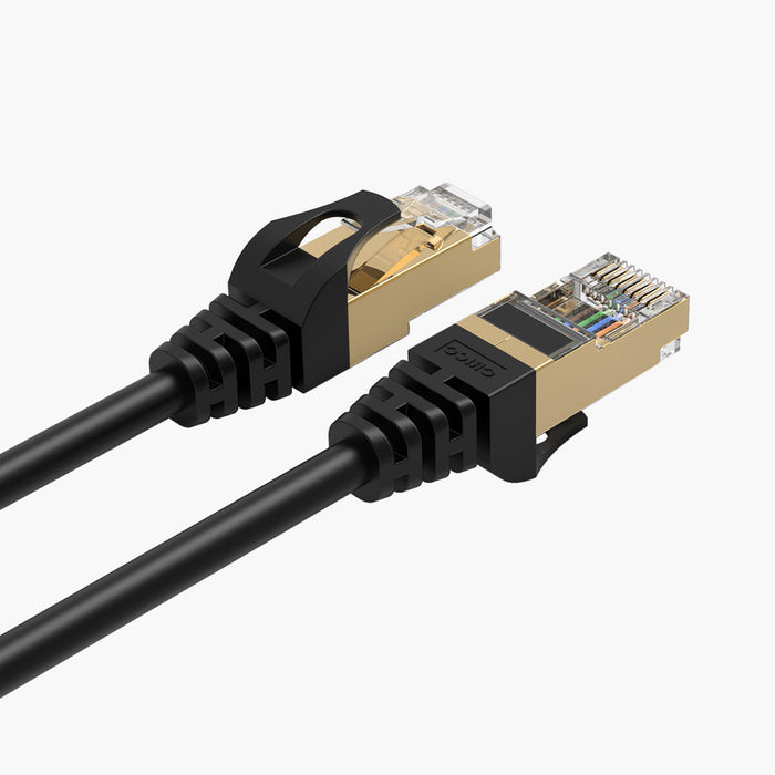 Orico PUG-C7 CAT7 10Gbps RJ45 Ethernet мрежов кабел Интернет LAN кръгъл 0.5 м - черен