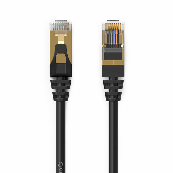 Orico PUG-C7 CAT7 10Gbps RJ45 Ethernet мрежов кабел Интернет LAN кръгъл 2 м - черен