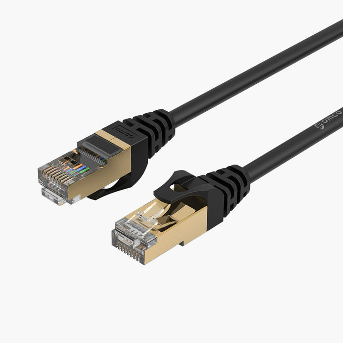 Orico PUG-C7 CAT7 10Gbps RJ45 Ethernet мрежов кабел Интернет LAN кръгъл 3 м - черен
