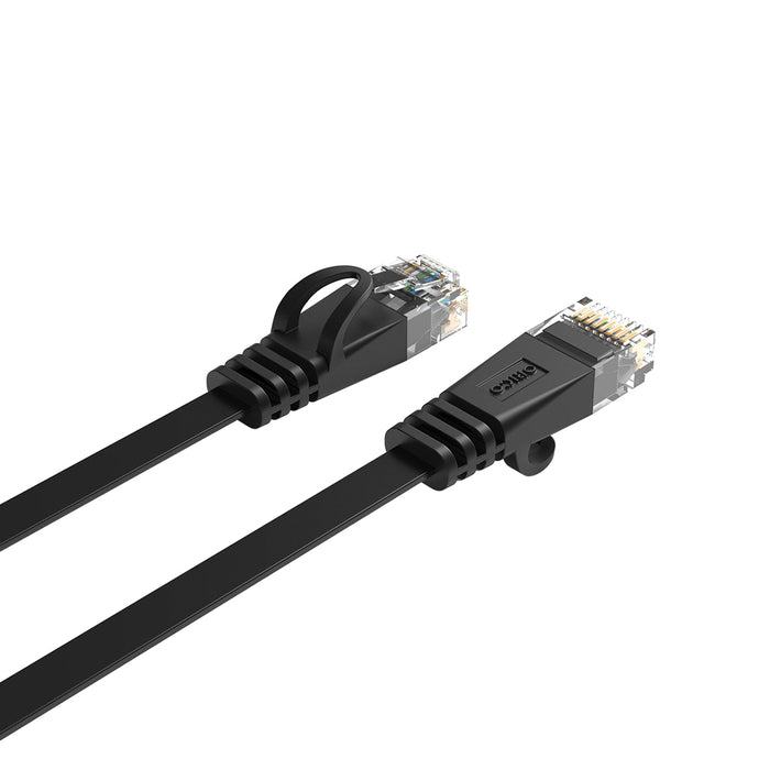 Orico PUG-C7B CAT7 10Gbps RJ45 Ethernet мрежов кабел Интернет LAN плосък 1m - черен
