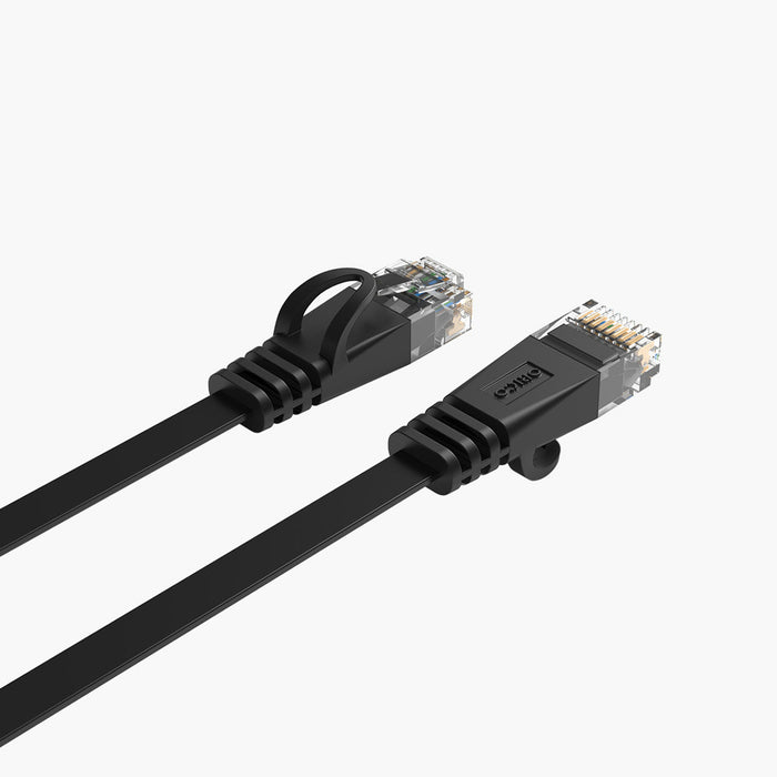 Orico PUG-C7B CAT7 10Gbps RJ45 Ethernet мрежов кабел Интернет LAN плосък 8 м - черен