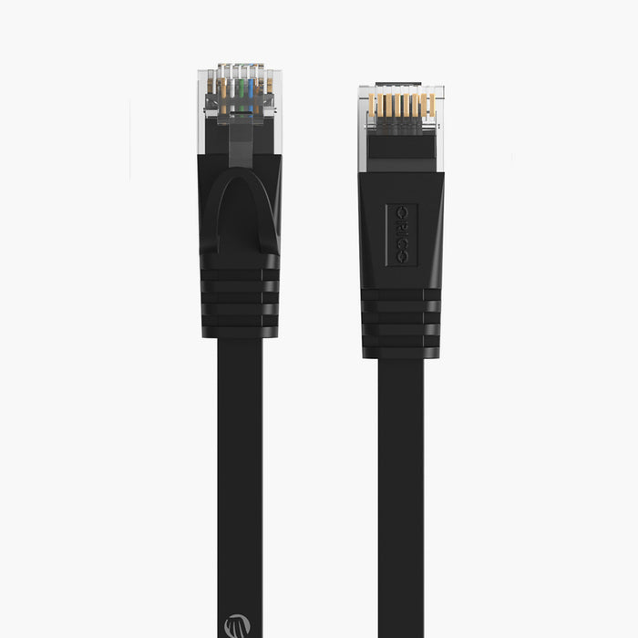 Orico PUG-C7B CAT7 10Gbps RJ45 Ethernet мрежов кабел Интернет LAN плосък 8 м - черен