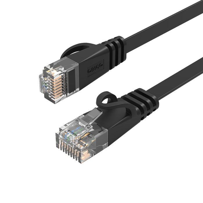 Orico PUG-C7B CAT7 10Gbps RJ45 Ethernet мрежов кабел Интернет LAN плосък 15 м - черен