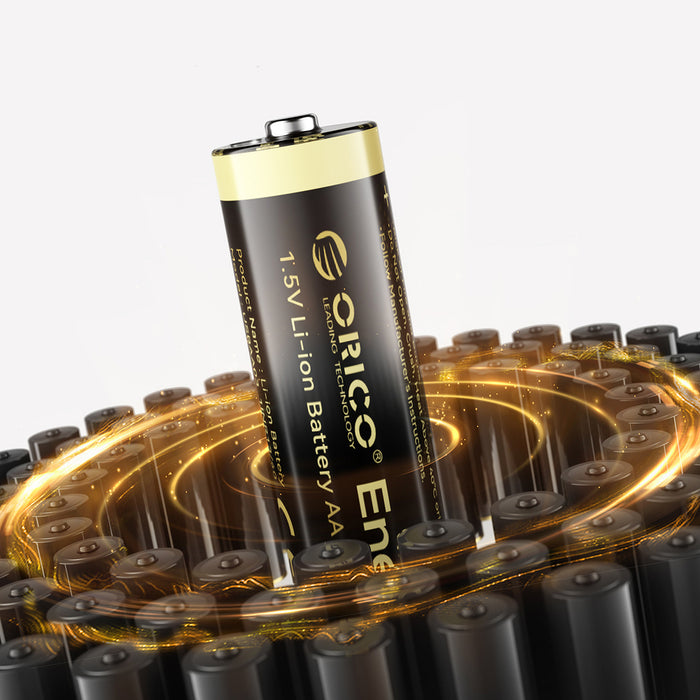 Orico Ener-G EG5C литиева батерия 1.5V 2100mWh AA USB-C презареждаща се батерия с кабел за зареждане 4 бр.