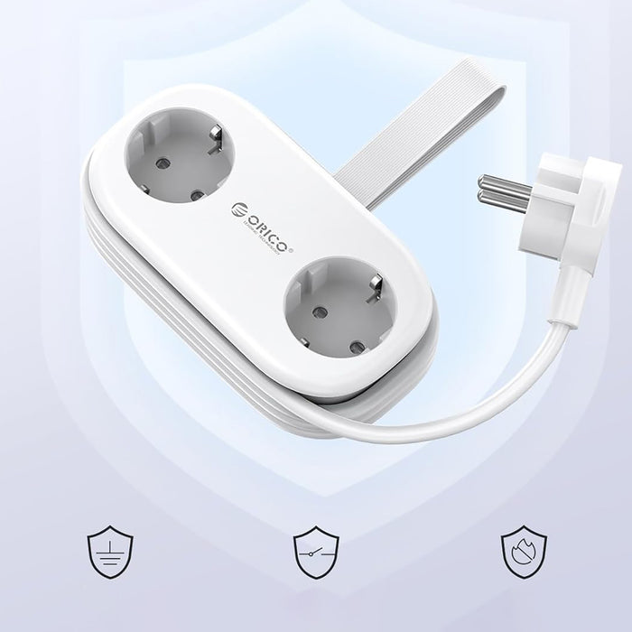 Orico AP3 20W GaN 5в1 разклонител 2x AC + 2x USB-A + 1x USB-C - бял
