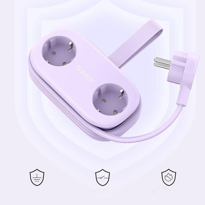 Orico AP3 65W GaN 6в1 разклонител 2x AC + 2x USB-A + 2x USB-C - лилав
