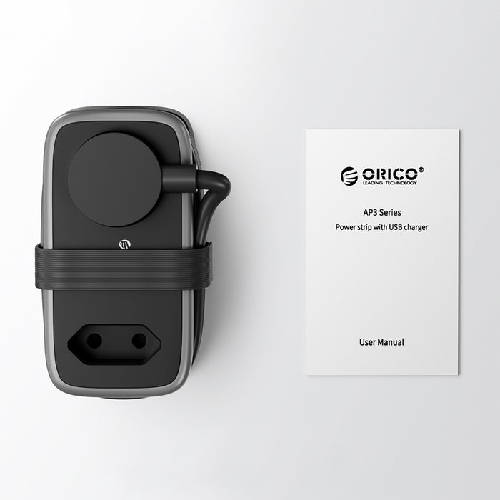 Orico AP3 65W GaN 6в1 разклонител 2x AC + 2x USB-A + 2x USB-C - черен