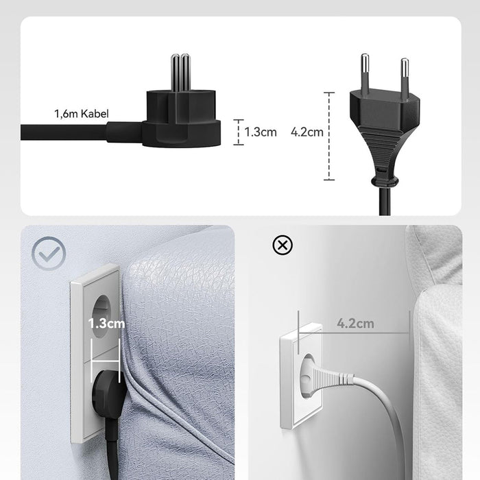 Orico PDC25 25W 6в1 Разклонител 2x AC + 2x USB-A + 2x USB-C - Черен