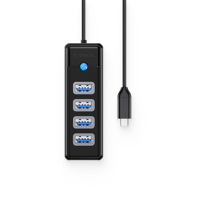 Orico PW4U-C3 USB хъб 4-портов USB-A 3.0 1 м - черен
