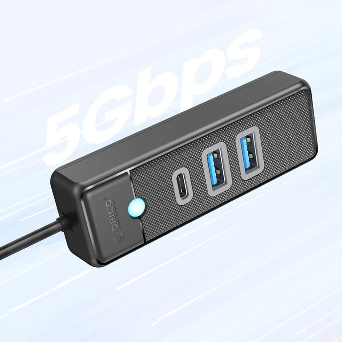 Orico PWC2U-U3 3-портов USB хъб 2x USB-A 3.0 1x USB-C 3.0 0.15 м - черен