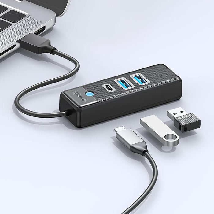 Orico PWC2U-U3 3-портов USB хъб 2x USB-A 3.0 1x USB-C 3.0 1.8 м - черен