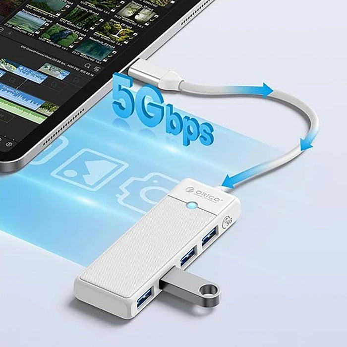 Orico PAPW4A-C3 USB хъб 4-портов 4x USB-A 3.0 0.15 м - бял