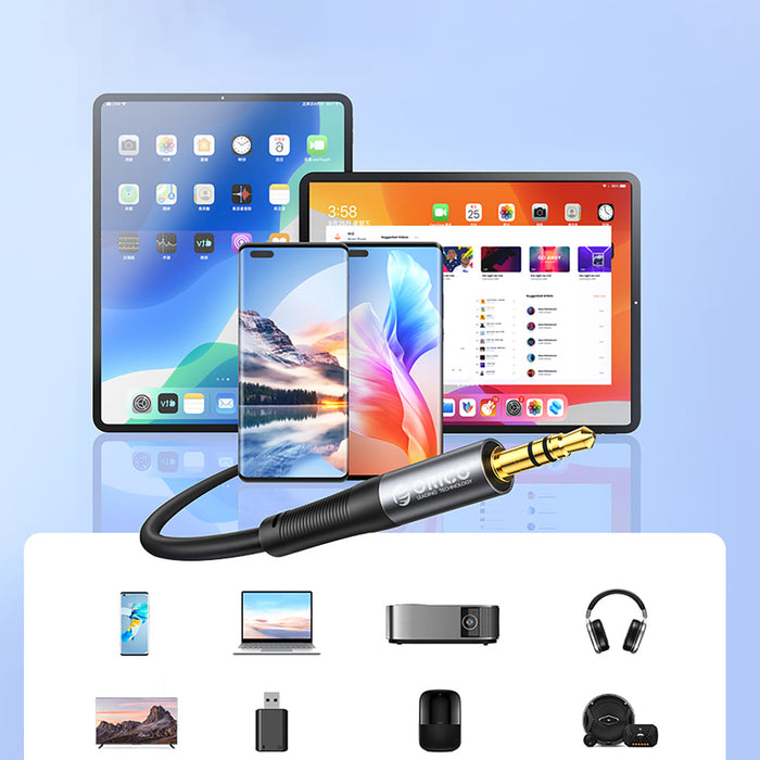 Orico AXF-50 аудио кабел Mini Jack 3.5 мм мъжки към женски 5 м - черен