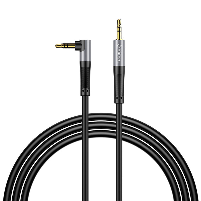 Orico AXW Ъглов аудио кабел Mini Jack 3.5 мм мъжки към мъжки, 1 м - черен