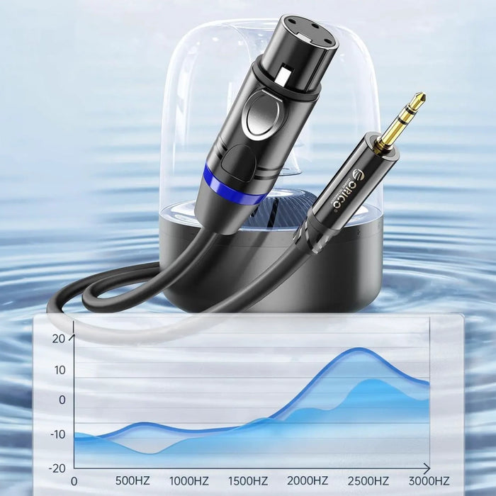 Orico AXKF мини жак 3.5 мм към XLR женски аудио кабел 5 м - черен