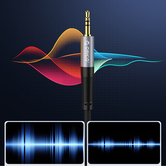 Orico AXRF аудио кабел мини жак 3.5 мм към 2x RCA женски 5 м - черен