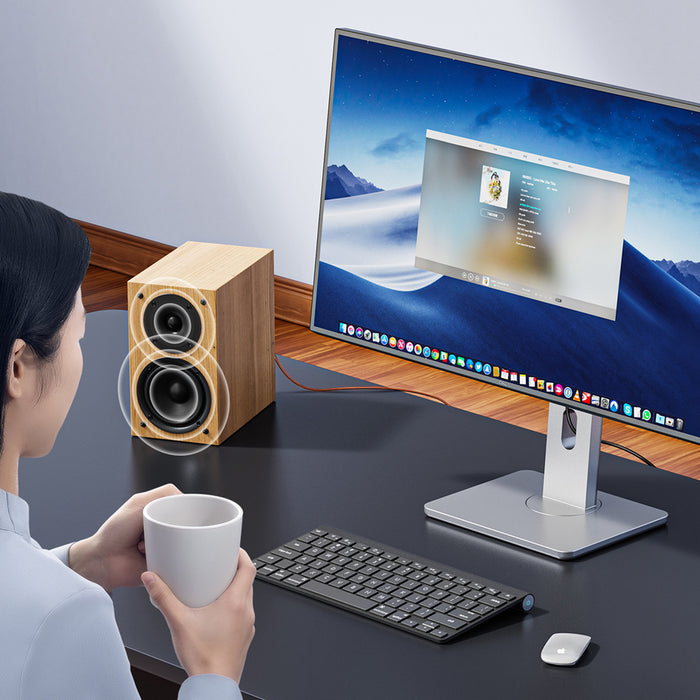 Orico AXRF аудио кабел мини жак 3.5 мм към 2x RCA женски 3 м - оранжев