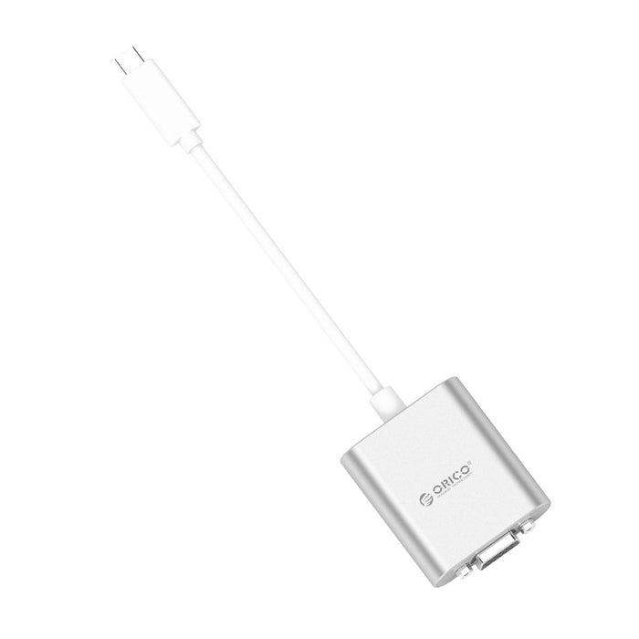 Orico PTAV USB-C - VGA адаптер и 3.5 мм Full HD мини жак 0.15 м - сребрист