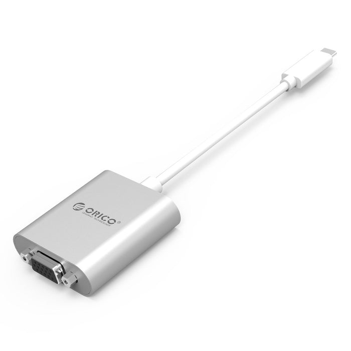 Orico PTAV USB-C - VGA адаптер и 3.5 мм Full HD мини жак 0.15 м - сребрист