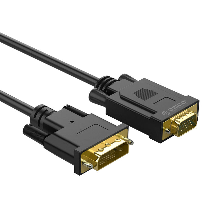 Orico XD-DITV кабел DVI 24+1 VGA Full HD адаптер 5 м - черен