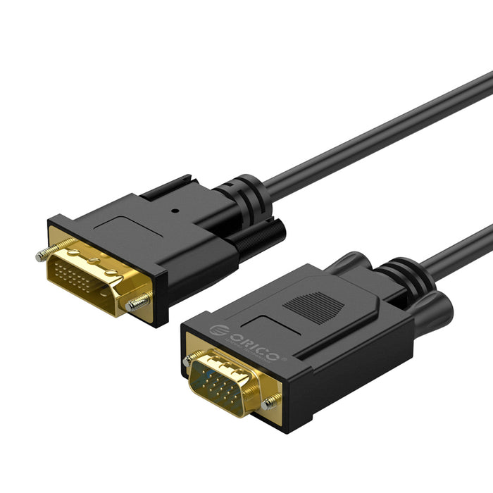 Orico XD-DITV кабел DVI 24+1 VGA Full HD адаптер 5 м - черен