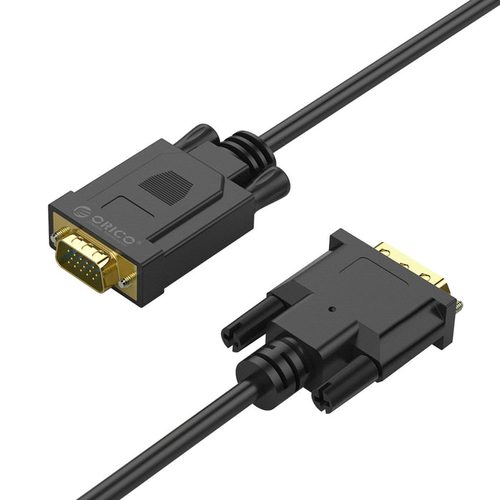 Orico XD-DITV кабел DVI 24+1 VGA Full HD адаптер 5 м - черен