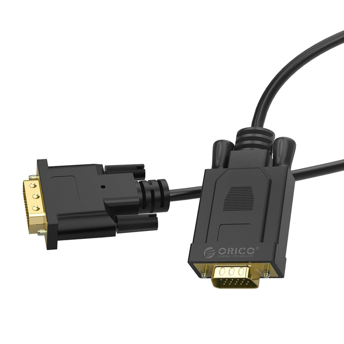 Orico XD-DITV кабел DVI 24+1 VGA Full HD адаптер 5 м - черен