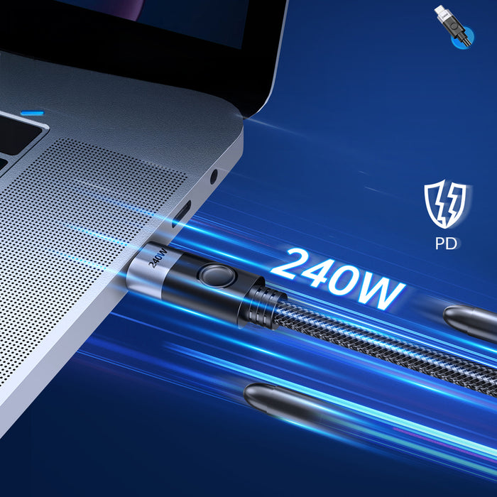 Orico CW240 USB-C към USB-C PD 240W 1.5m ъглов кабел - черен