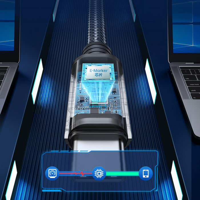 Orico CC240 USB-C към USB-C PD кабел 240W 480Mbps 1.5 м - черен