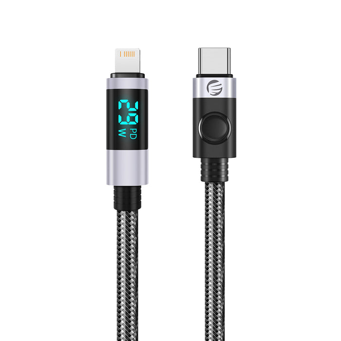 Orico LDC2L USB-C към Lightning PD кабел 29W с LED дисплей 480Mbps 1.5m - черен