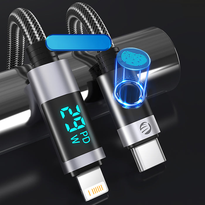 Orico LDC2L USB-C към Lightning PD кабел 29W с LED дисплей 480Mbps 1.5m - черен