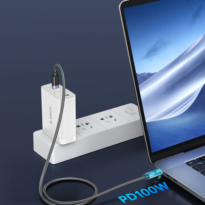 Orico LDC2C USB-C - USB-C PD 100W кабел с LED дисплей 480 Mbps 3 м - Черен