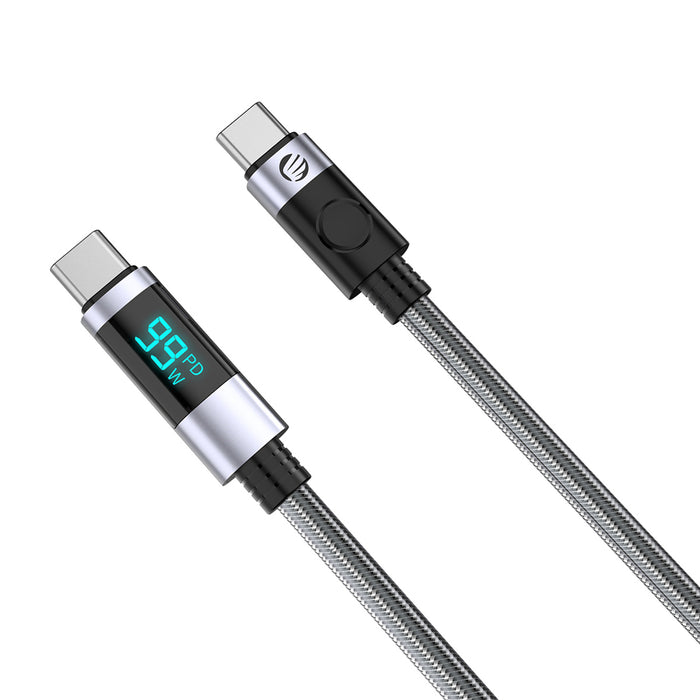 Orico LDC2C USB-C - USB-C PD 100 W кабел с LED дисплей 480 Mb/s 2 м - 2 бр. - Черен