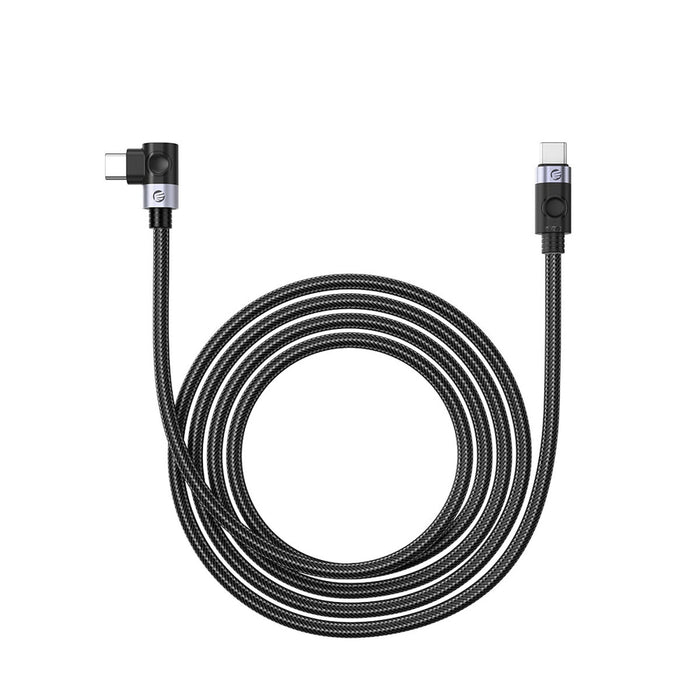 C2C PD100W кабел за бързо зареждане на лаптоп (под прав ъгъл) черен 0.5 м
